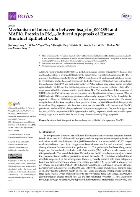 Pdf Mechanism Of Interaction Between Hsa Circ And Mapk