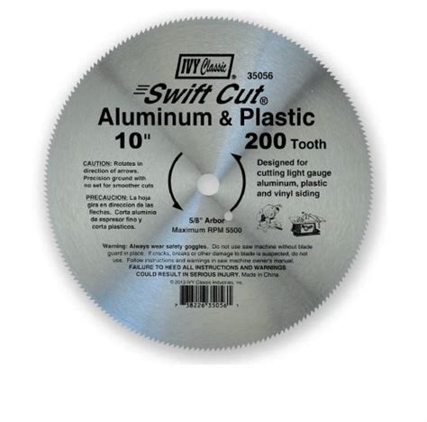 10 Circular Saw Blade For Aluminum Plastics Model Number 35056