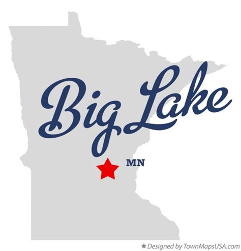 Map of Big Lake, Sherburne County, MN, Minnesota