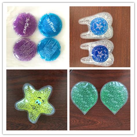 Hot Selling Multi Function Reusable Oval Shape Heat Ice Pad Cold Hot Gel Ice Pack Blue Gel Beads