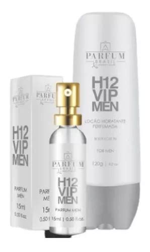 Kit Perfume H12 Vip Men Parfum Brasil Hidratante 120 Ml