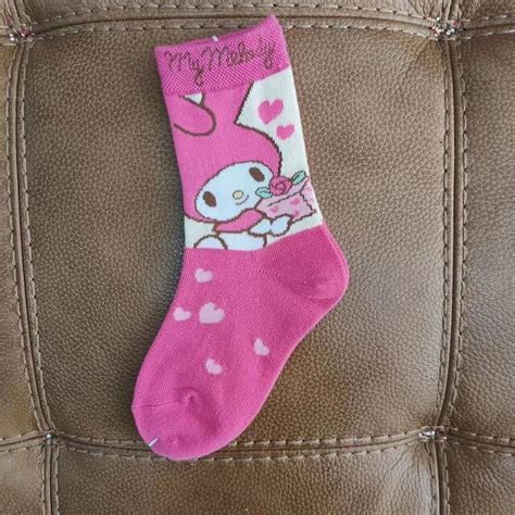 Sanrios Hello Kitty Kuromi My Melody Cotton Women Socks Cute Cartoon Spring Autumn Soft