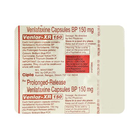 Venlor Xr 150mg Capsule 10 S Price Uses Side Effects Netmeds