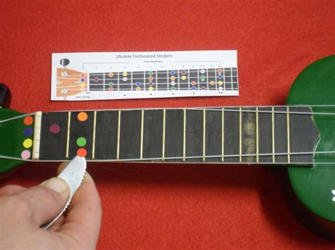 Ukulele Stickers - Colored Note Stickers for the Fretboard