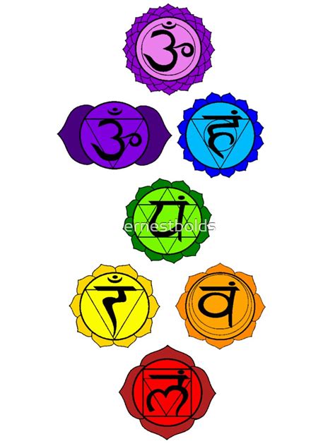 Yoga Reiki Seven Chakras Symbols Vertical Template By Ernestbolds