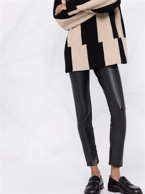 Michael Michael Kors Faux Leather Leggings Black FARFETCH