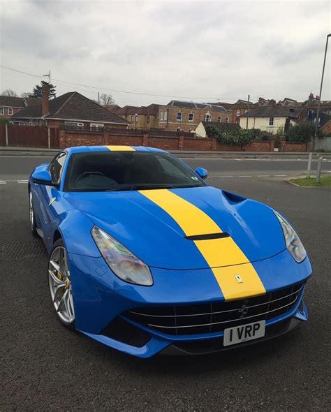 Ferrari F12 Berlinetta Painted In Azzurro Dino W A Yellow Central