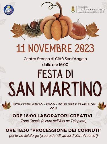 Festa Di San Martino A Citt Sant Angelo Il Programma