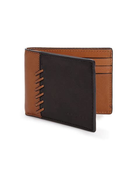 Coach Two-toned Bifold Leather Wallet in Black for Men | Lyst