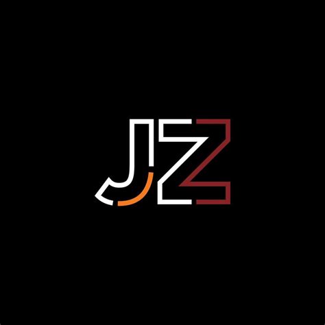 Abstract Letter JZ Logo Design With Line Connection For Technology And