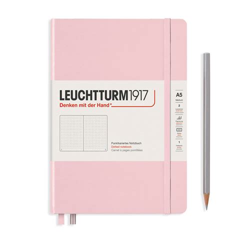 Notebook Medium A Dotted Hardcover Numbered Pages Muted