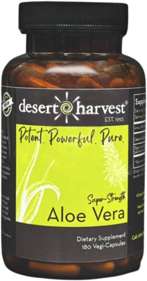 Desert Harvest Super Strength Aloe Vera Capsules Freeze