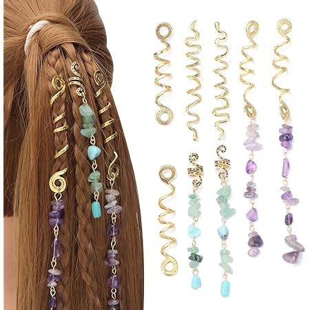 Amazon Pcs Hair Jewelry For Braids Hoyuwak Natural Colored