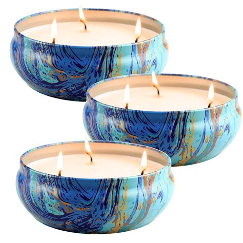 La Jolie Muse Citronella Candles Set 3 Scented Candles Natural Soy Wax