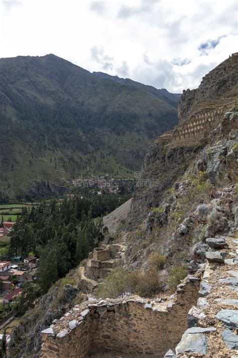 Ollantaytambo Ruins, a Massive Inca Fortress with Large Stone Terraces ...