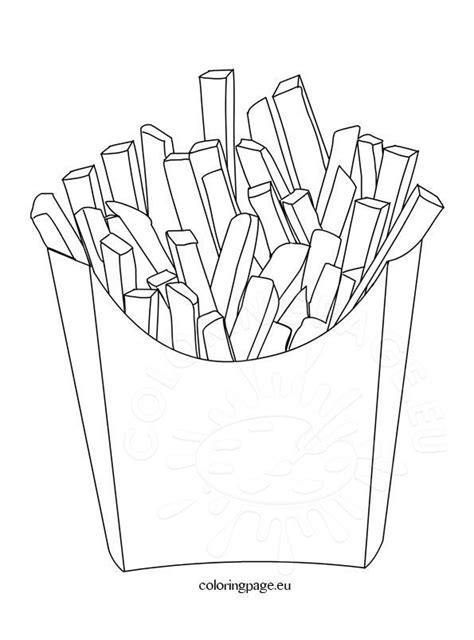 Food Coloring Page Potato Chips Coloring Page