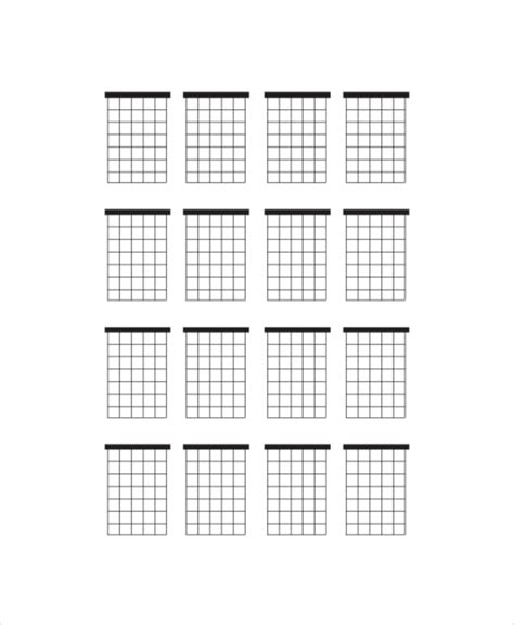 5 Blank Guitar Chord Charts Free Sample Example Format