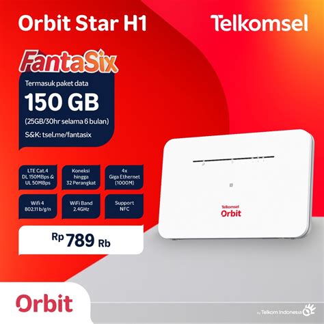 Jual Telkomsel Orbit Star H1 Modem WiFi 4G High Speed Shopee Indonesia