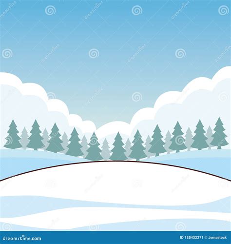 Snow Field Cartoon Stock Vector Illustration Of Texture 135432271