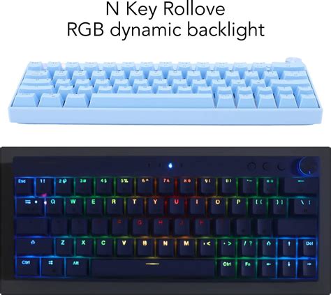 ciciglow Wireless Mechanical Gaming Keyboard Blue 64 Keys Plus Wireless ...