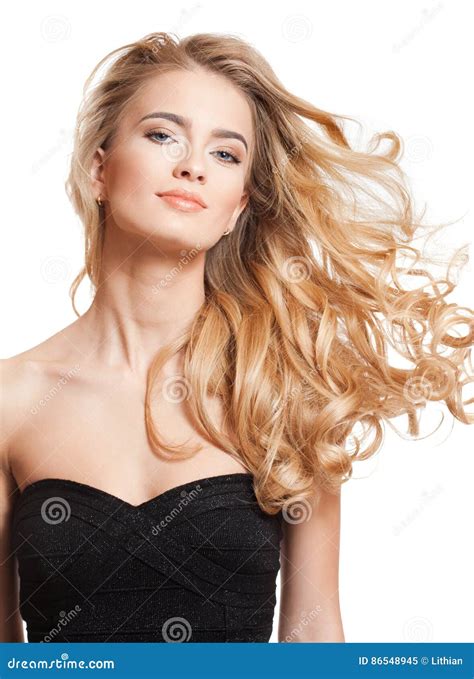 Blond Beauty With Amazing Hair Stock Image Image Of Cosmetics