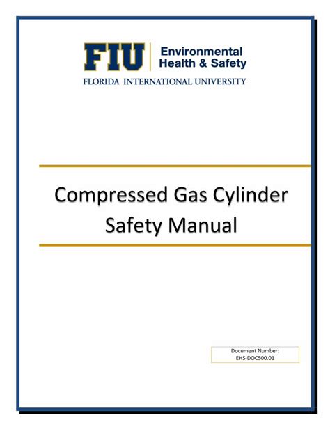 Pdf Compressed Gas Cylinder Safety Manual