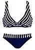 LASCANA Striped Triangle Bikini Set Look Again
