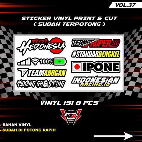 Jual Stiker Racing Pack Print Cut Viral Terbaru Stiker Motor Sticker