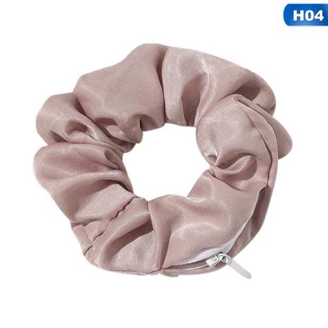 Kaufe Reißverschluss Samt Scrunchie Frauen Mädchen Elastische Haare