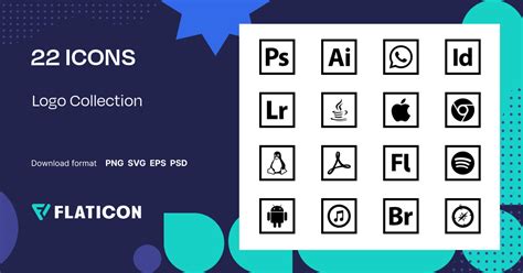 pack de iconos logo collection lineal  iconos svg