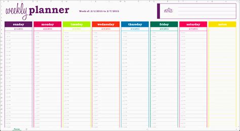 7 Editable Weekly Time Planner Template - SampleTemplatess ...