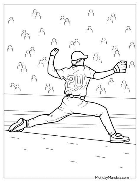 20 Baseball Coloring Pages Free Pdf Printables