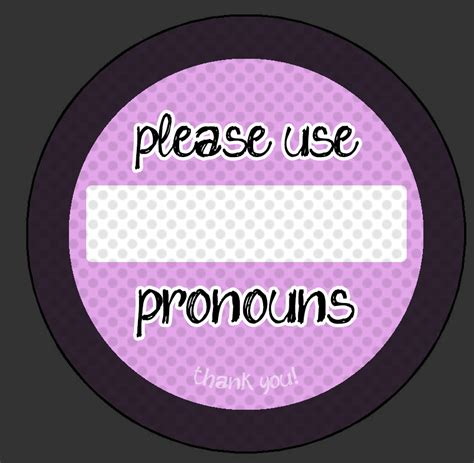 Pronouns Button Buttons Pinback Pronoun