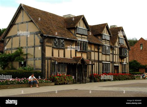 William Shakespeares Birthplace Stratford Upon Avon England Uk Stock