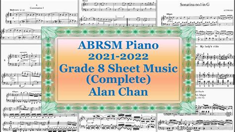 Abrsm Piano 2021 2022 Grade 8 Sheet Music Complete Youtube