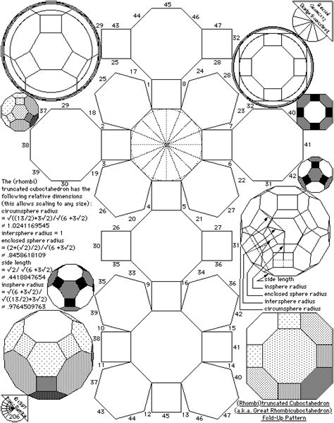 Archimedean Solids – Fold Up Patterns | Geometric origami, Geometry ...