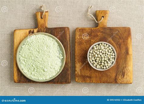 Green Peas And Pea Flour Stock Photo Image Of Seeds