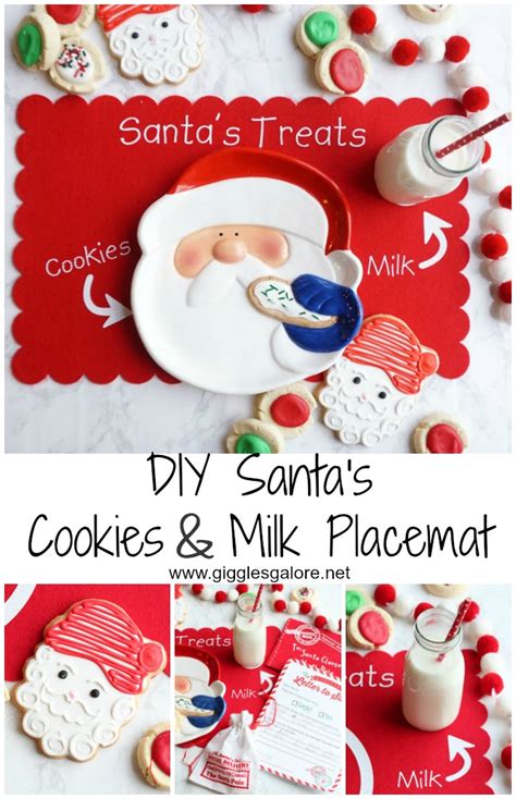 Diy Santa S Cookies Milk Placemat With Cricut Giggles Galore