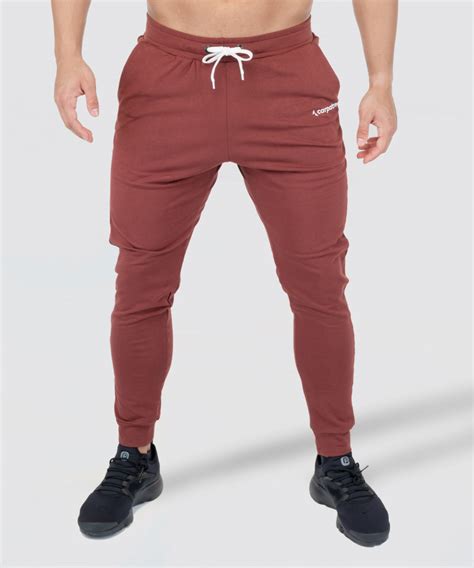 Burgundy Mens Joggers Carpatree