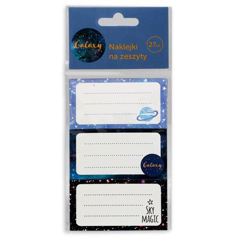 Naklejki Na Zeszyty Galaxy X Cm Arkuszy Paperdot Sklep Empik