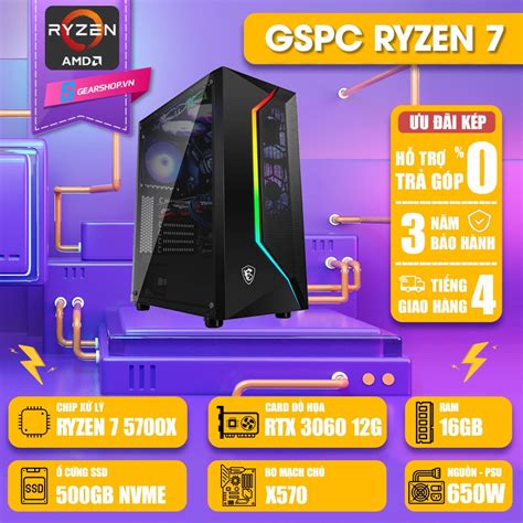 GSPC AMD Ryzen 7 chính hãng giá rẻ Gearshop vn