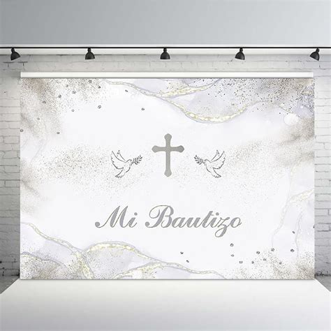 Amazon MEHOFOND Mi Bautizo Backdrop God Bless Mexico Baptism