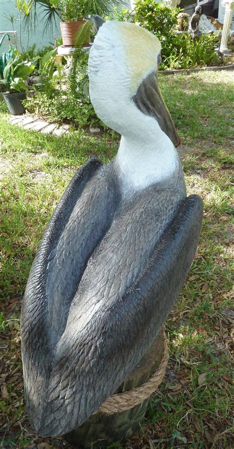 Pelican Standing Proud Statue Lifesize Artist Sculpture Etsy Canada