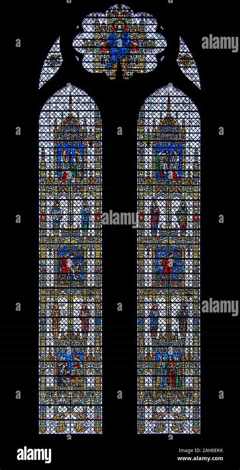 Liverpool England December Stained Glass From Interior Of