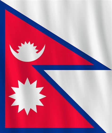 Premium Vector Nepal Flag With Waving Effect Official Proportion