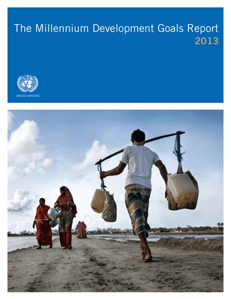 Asdf The Millennium Development Goals Report 2013 United Nations