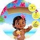 Painel Redondo Em Lona Fosca Medindo X Moana Baby Em