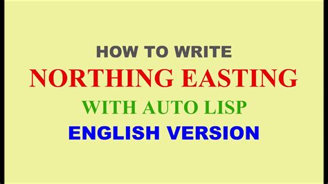 How To Write Northing Easting With Auto Lisp Auto Cad Youtube