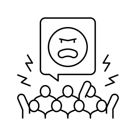 agression people line icon vector illustration 19005244 Vector Art at ...