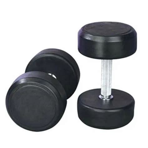 Fixed Weight Black Round Rubber Coated Dumbbell Set, for Gym, Rs 350/kg ...